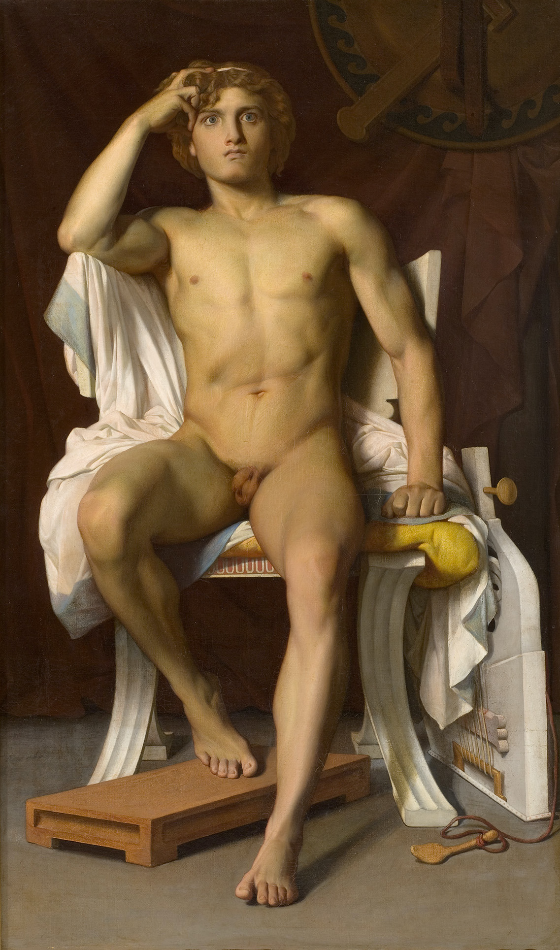 프랑수아 레옹 베누빌, 아킬레우스의 분노, 1847, 캔버스에 유채, 159.5x95cm, 파브르 미술관