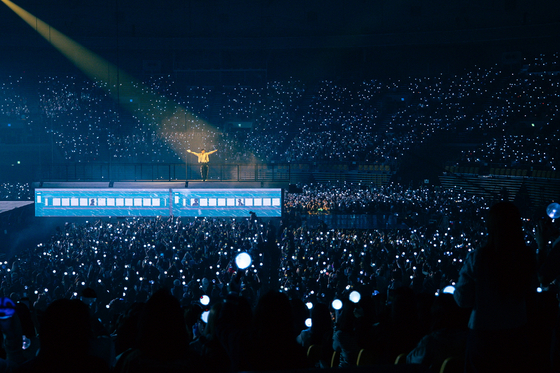 J-Hope performs at the KSPO Dome, Seoul, Sunday. (Big Hit Music)
