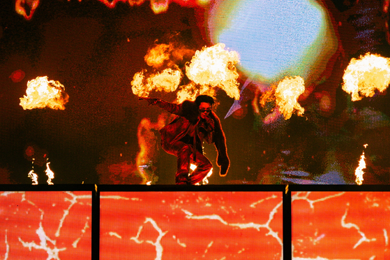 J-Hope performs during the Seoul concert of his first world tour "Hope on the Street," held at the KSPO Dome, Seoul, Sunday. (Big Hit Music)