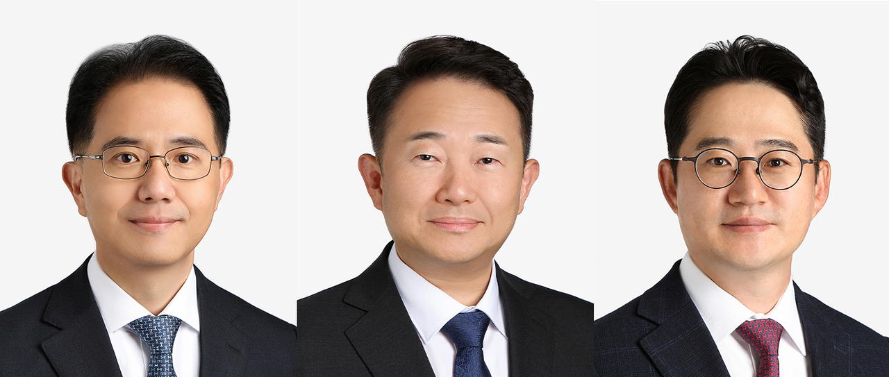 법무법인 화우는 판사 출신 이오영(왼쪽부터), 박정대, 박동복 파트너 변호사를 영입했다고 4일 밝혔다. [화우 제공]