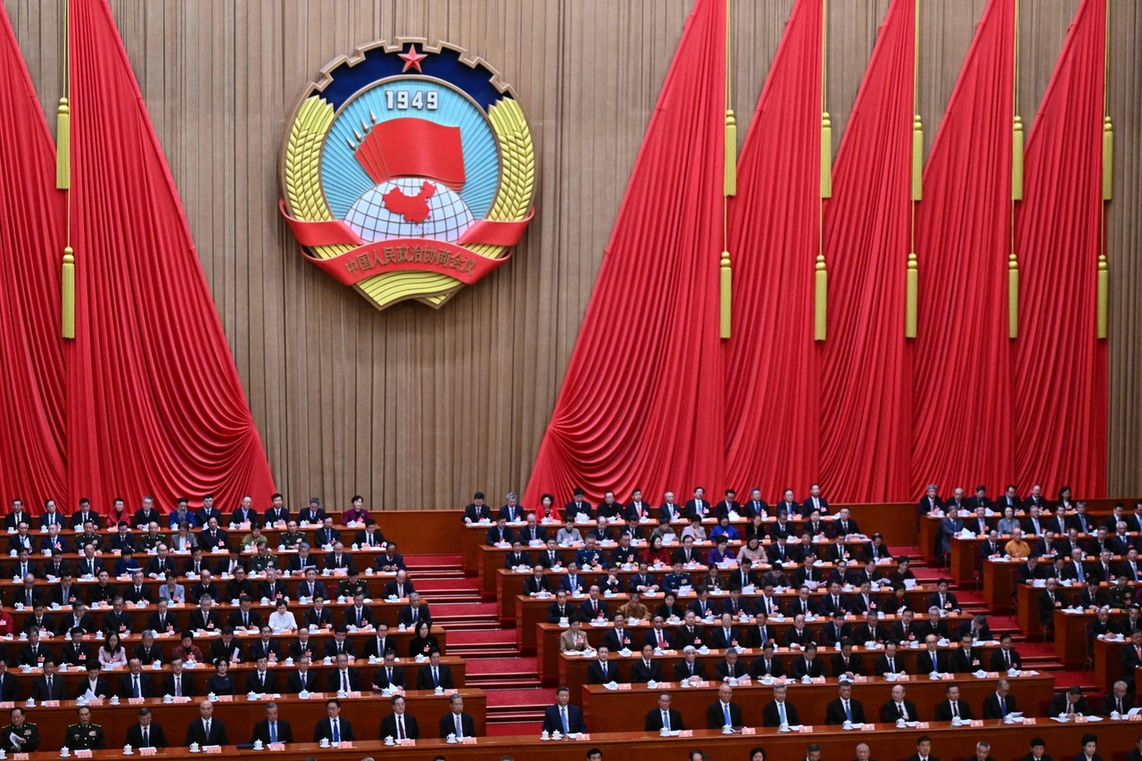 지난 4일(현지시간) 중국 베이징 인민대회당에서 열린 중국인민정치협상회의(CPPCC) 개막식 모습. [AFP]