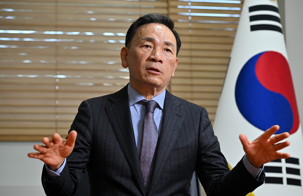 조성명 강남구청장이 지난달 26일 오후 서울 강남구청 내 집무실에서 헤럴드경제와 인터뷰를 하고 있다.  임세준 기자
