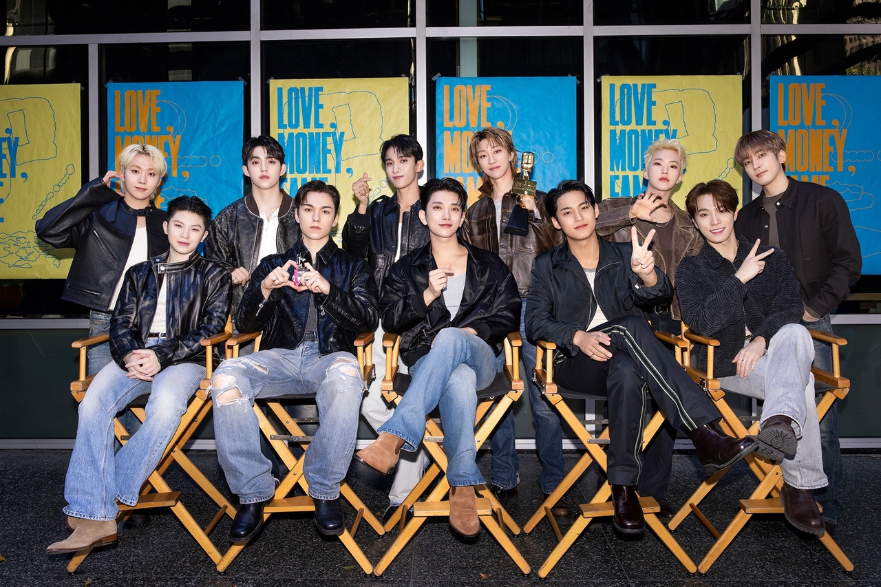 하이브에 속해 있는 그룹 세븐틴                                                      [플레디스엔터테인먼트 제공]