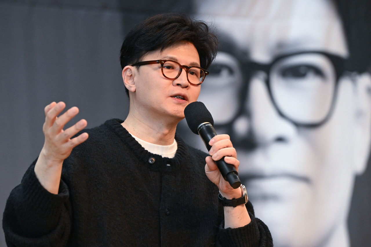 한동훈 전 국민의힘 대표. 사진은 한 전 대표가 지난 5일 오후 서울 마포구 청년문화공간JU에서 열린 ‘한동훈의 선택, 국민이 먼저입니다’ 북콘서트에 참석해 발언하는 모습. 이상섭 기자
