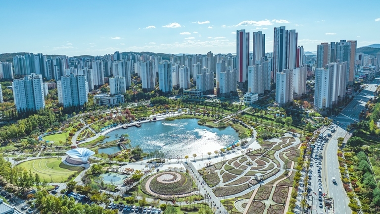 김포 한강신도시 호수공원 전경