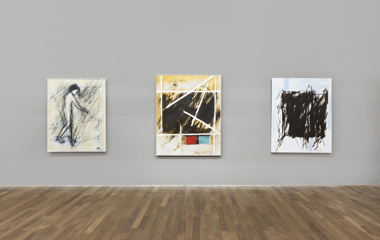 View of paintings by Kim Byung-ki at the exhibition “Kim Byungki and Bienal De Sao Paulo” at Gana Art in Seoul (Courtesy of the gallery)