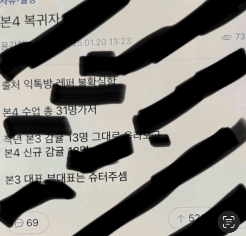 ‘메디스태프’에 올라온 복귀자들에 대한 내용. [독자 제공]