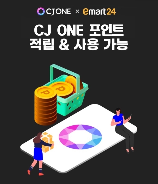 CJ ONE-이마트24, 신규 멤버십 서비스 제휴 기념 ‘포인트 페스타’ 이벤트 진행 포스터. [CJ올리브네트웍스 제공]