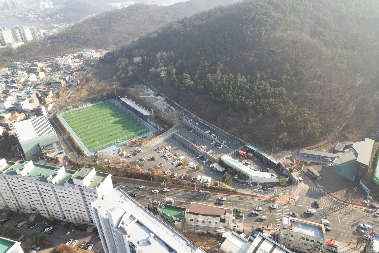 대구 남구 신청사 건립 후보지로 최종 선정된 ‘강당골 공영주차장’ 부지 일대 모습.[대구 남구 제공]