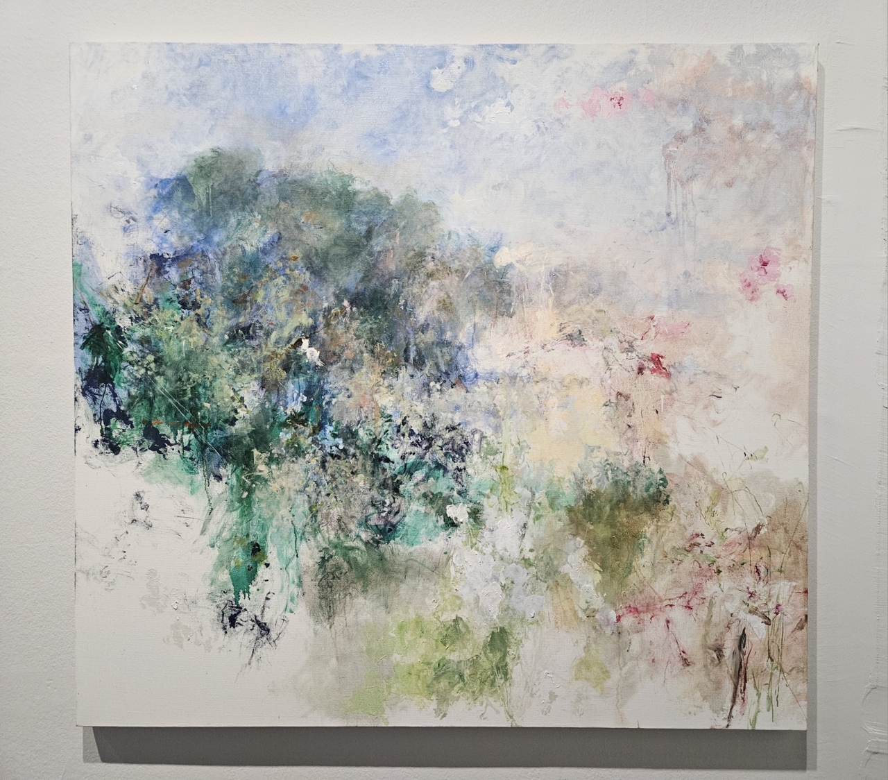 "Sanbangsan Mountain" by Kang Myong-hi is on view at Seoul Museum of Art. (Park Yuna/The Korea Herald)