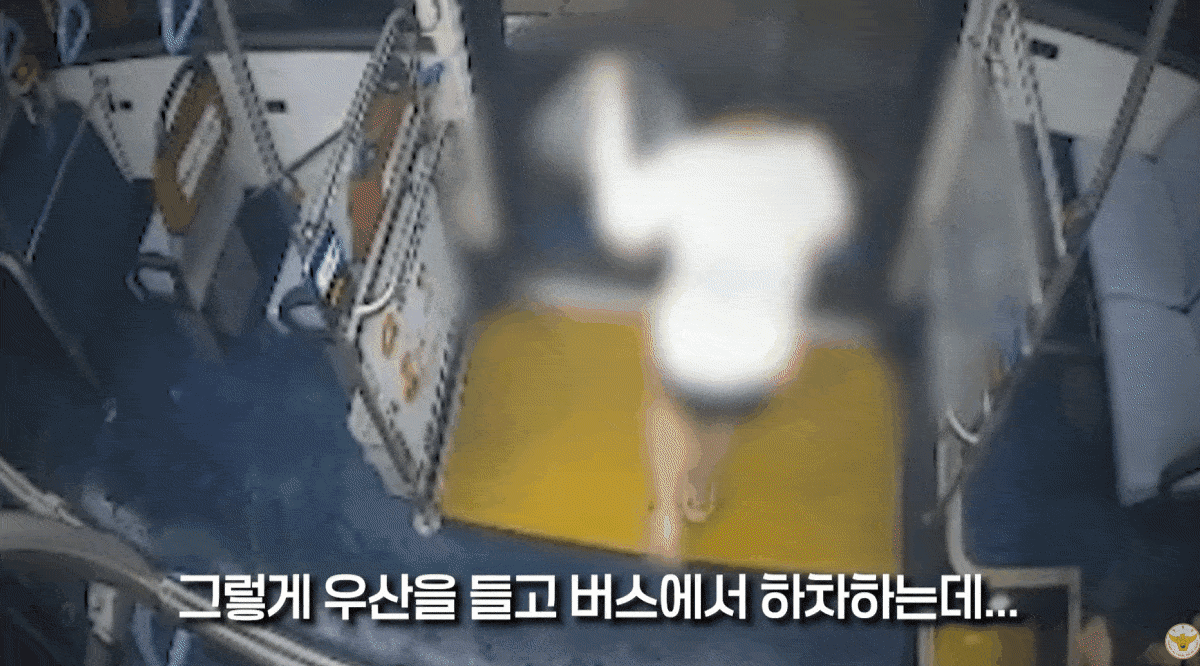 버스에서 내린 자폐 아동이 도로로 뛰어드는 모습. 경찰의 도움으로 무사히 가족에 인계됐다. [경찰청 유튜브 캡처]
