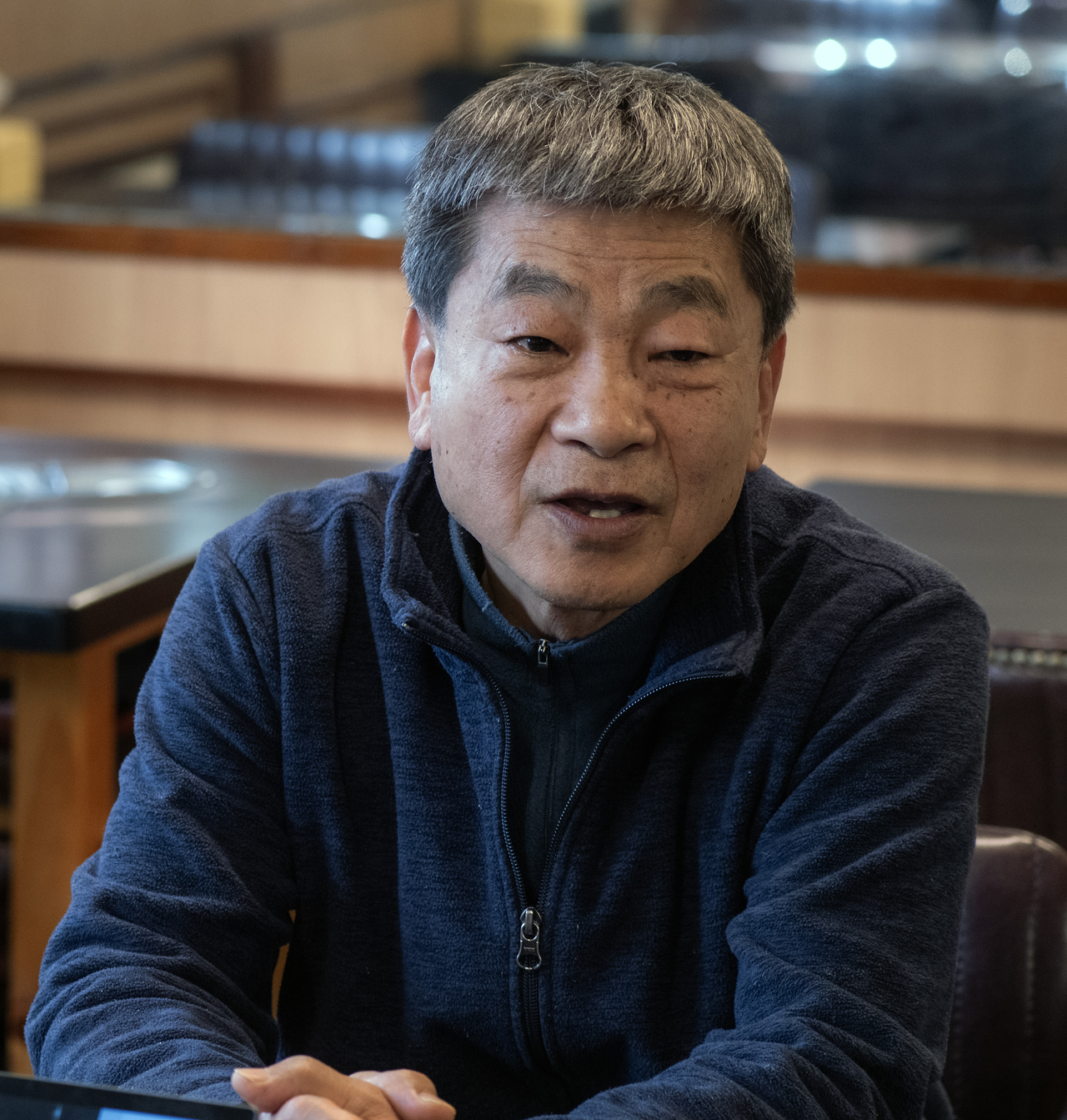 김태문 현대 미가 상인회 회장 [사진=김성우 기자]
