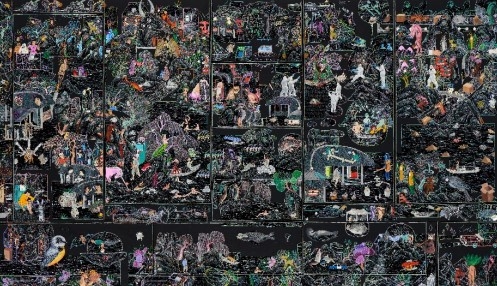 "Locations of God_Hordes of People 9" by Kim Eun-jin is among works to be shown by Keumsan Gallery at Expo Chicago 2025. (Courtesy of the gallery)